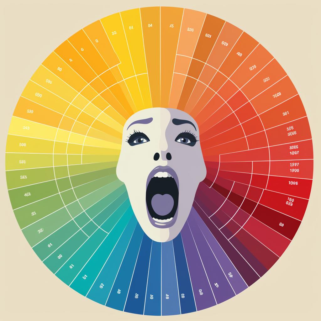 A chart showing various colors and their associated emotions.